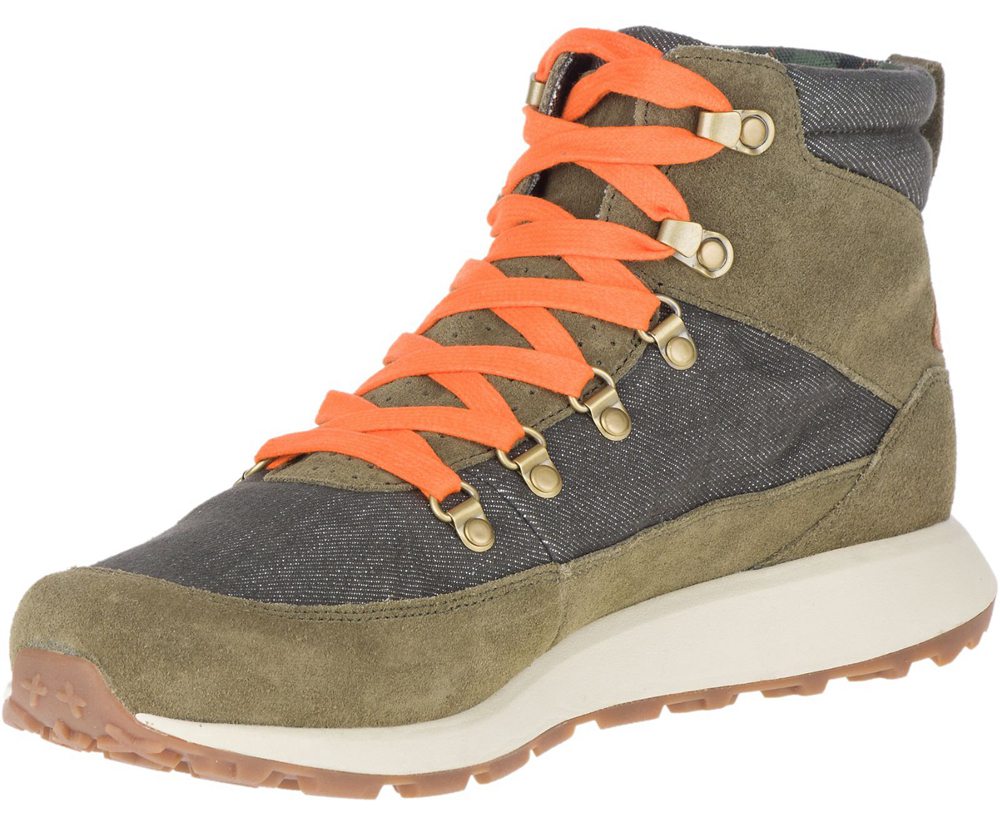Merrell Støvler Herre - Ashford Classic Chukka Læder - Olivengrøn - LSA539172